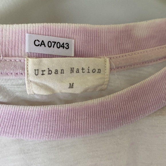 Urban Nation Palm Springs pink distressed style lightweight t-shirt top - Picture 3 of 10
